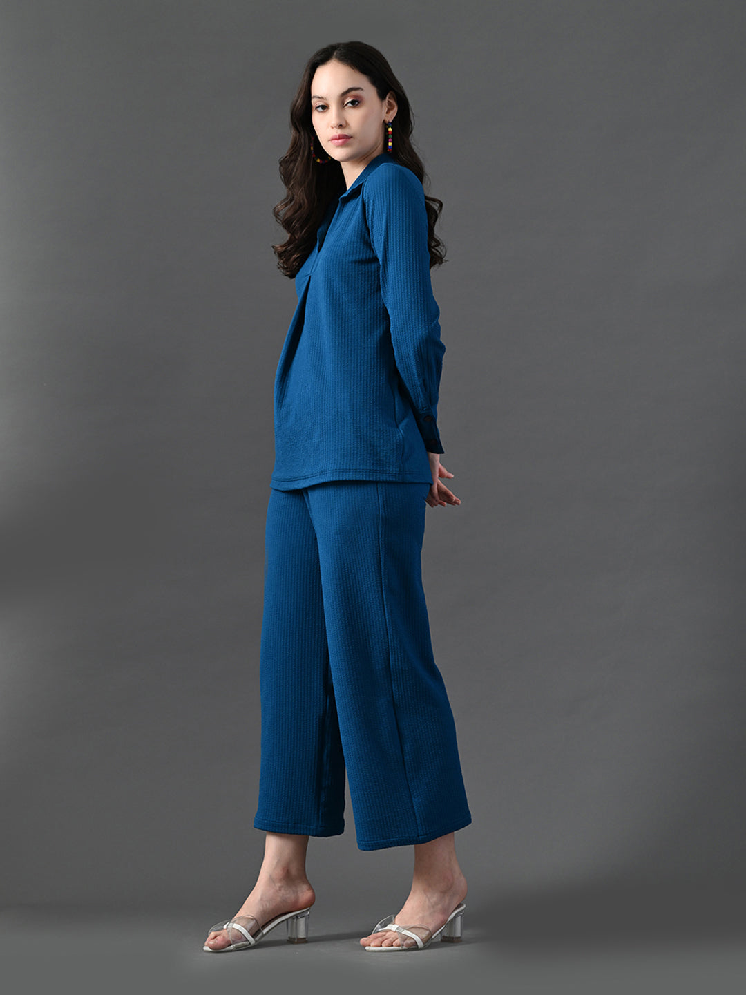 Myshka Women's Blue Everyday Lounge Set 