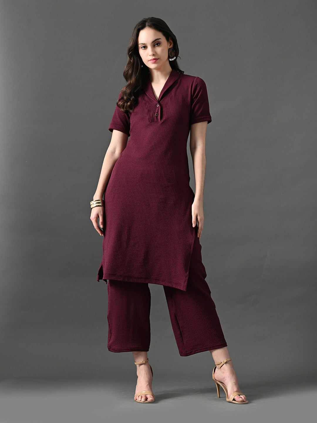 Myshka Women's Magenta Green Kurta Set | Grab2Buy