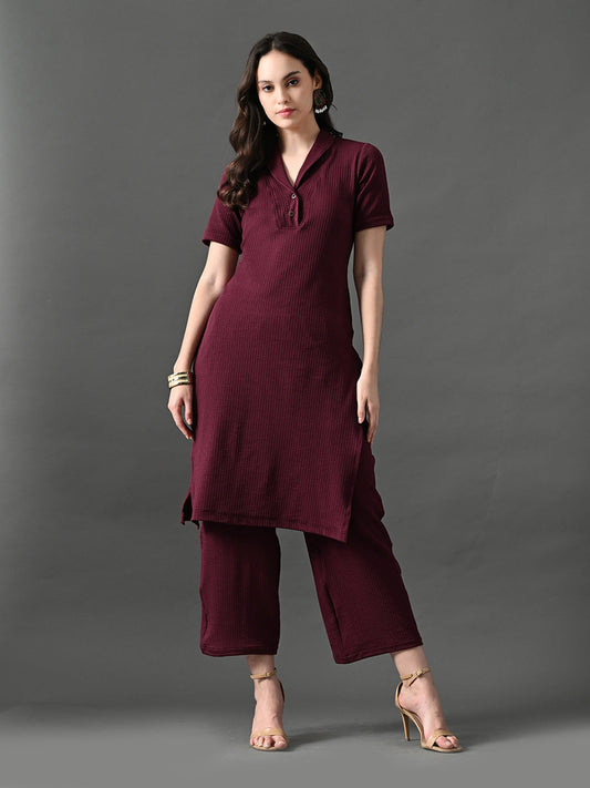 Myshka Women's Magenta Green Kurta Set | Grab2Buy