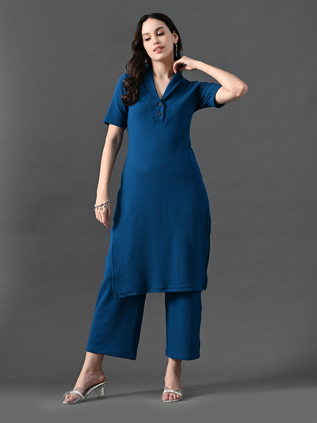 Myshka Women's Blue Kurta Set | Grab2Buy