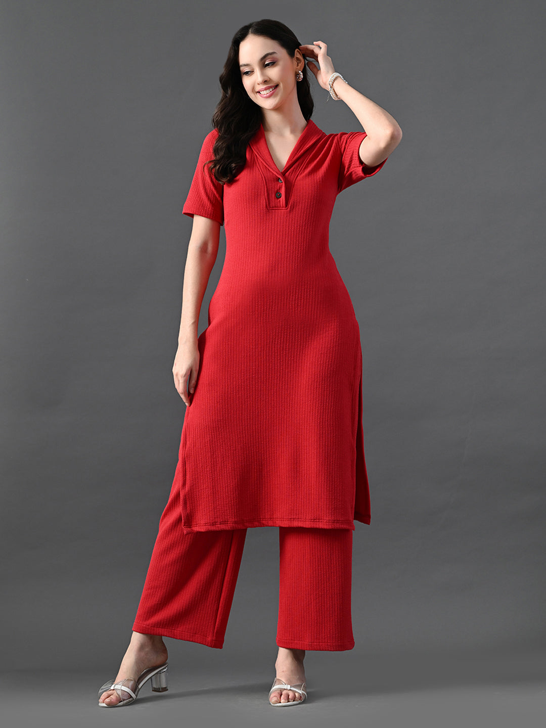 Myshka Women's Red Kurta Set | Grab2Buy