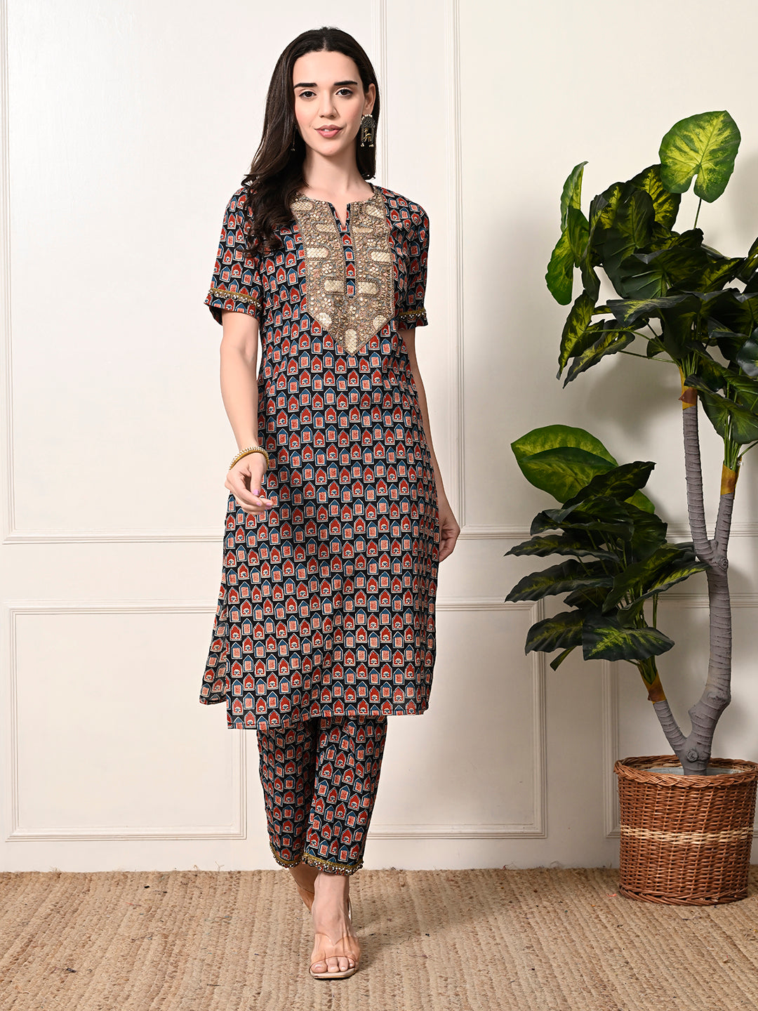 Myshka Women's Cotton Printed Kurta Set | Grab2Buy