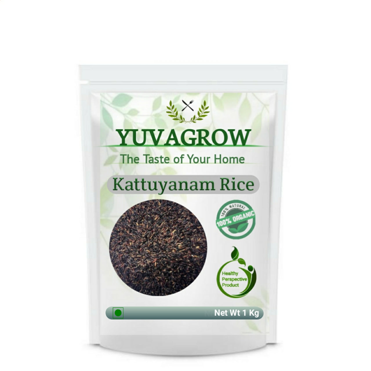 Yuvagrow Kattuyanam Rice Certified | Natural & Organic Nutrient, Rich Source of Vitamin B, Zinc, Manganese & Folic Acid Has Low GI 
