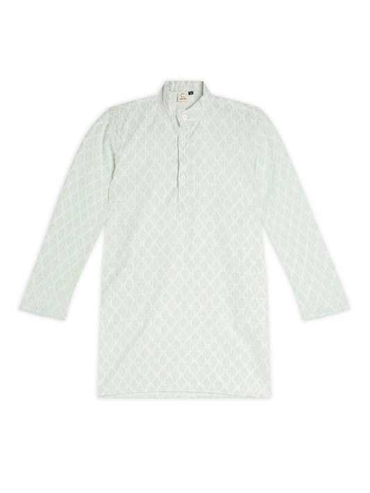 Chilins Ethnic Wear Stylish Printed Sky blue Kurta for Boys