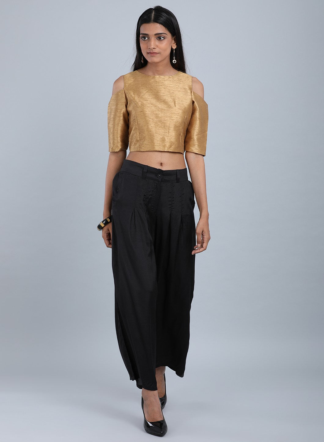 W for Woman Black Tailored Volume Pants