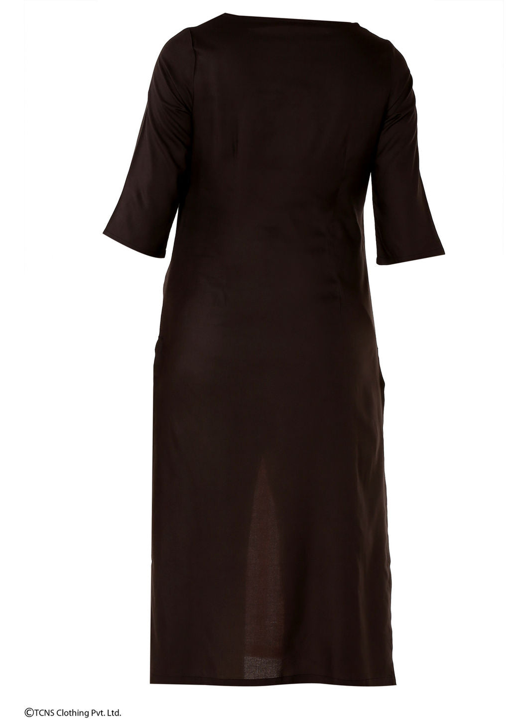 W for Woman Black Printed 3/4 Sleeve kurta