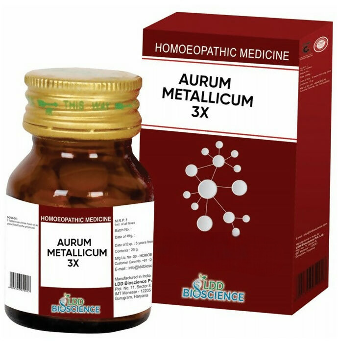 LDD Bioscience Homeopathy Aurum Metallicum 3X Tablets 