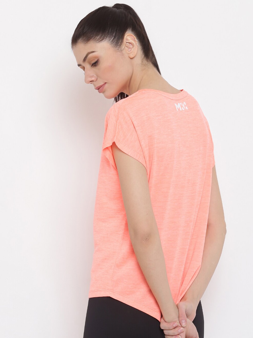 MKH Women Orange Dri-FIT Sports T-shirt 