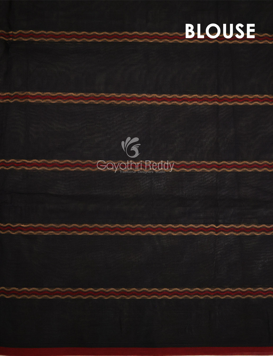 Combo of Black and Red Pure Narayanpet Cotton Saree By Gayathri Reddy Designer Studio - Grab2buy
