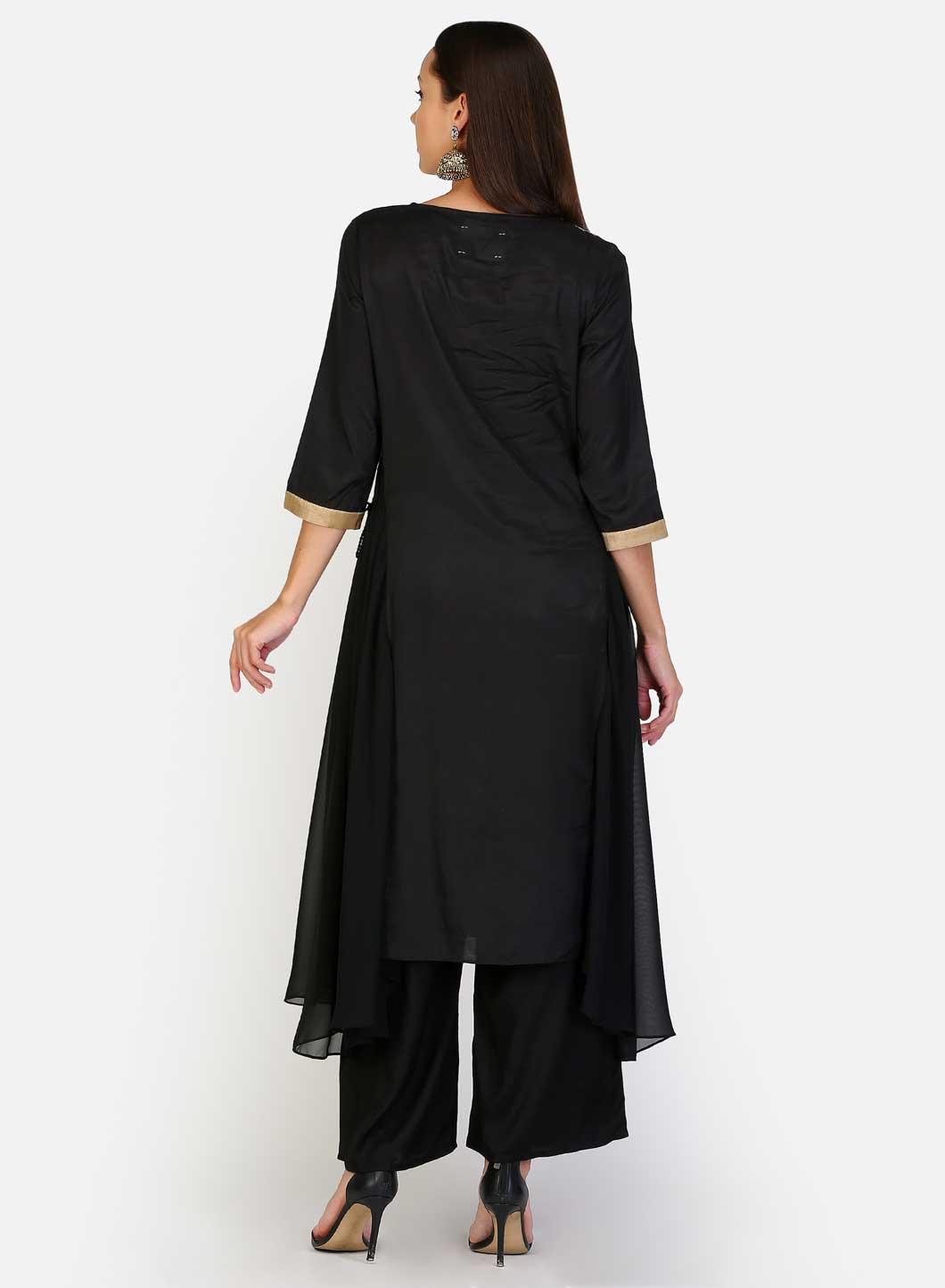 W for Woman Off-White Round Neck Printed kurta