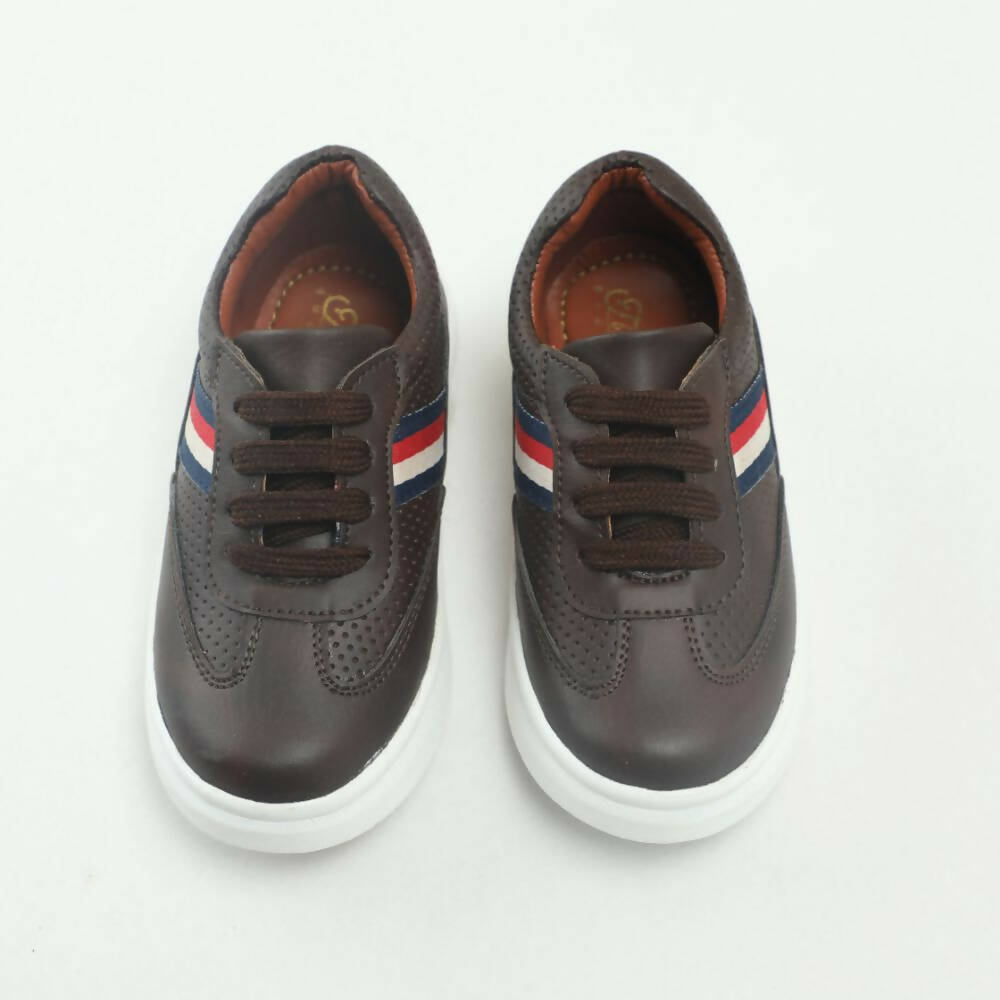 Tiny Bugs Boys Lace Up Casual Sheos - Dark Brown  Grab2Buy Tiny Bugs Grab2Buy