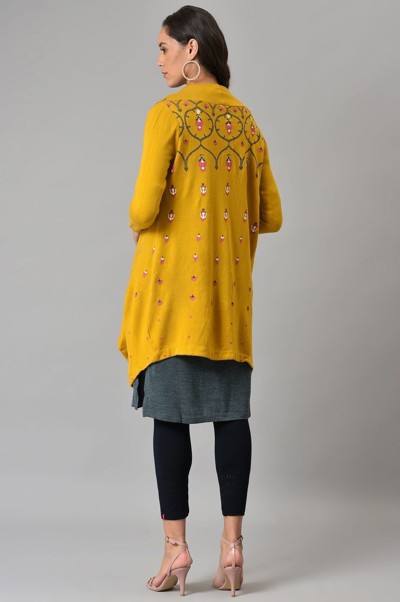 W for Woman Yellow Knitted Cardigan  Grab2Buy WforWoman Grab2Buy