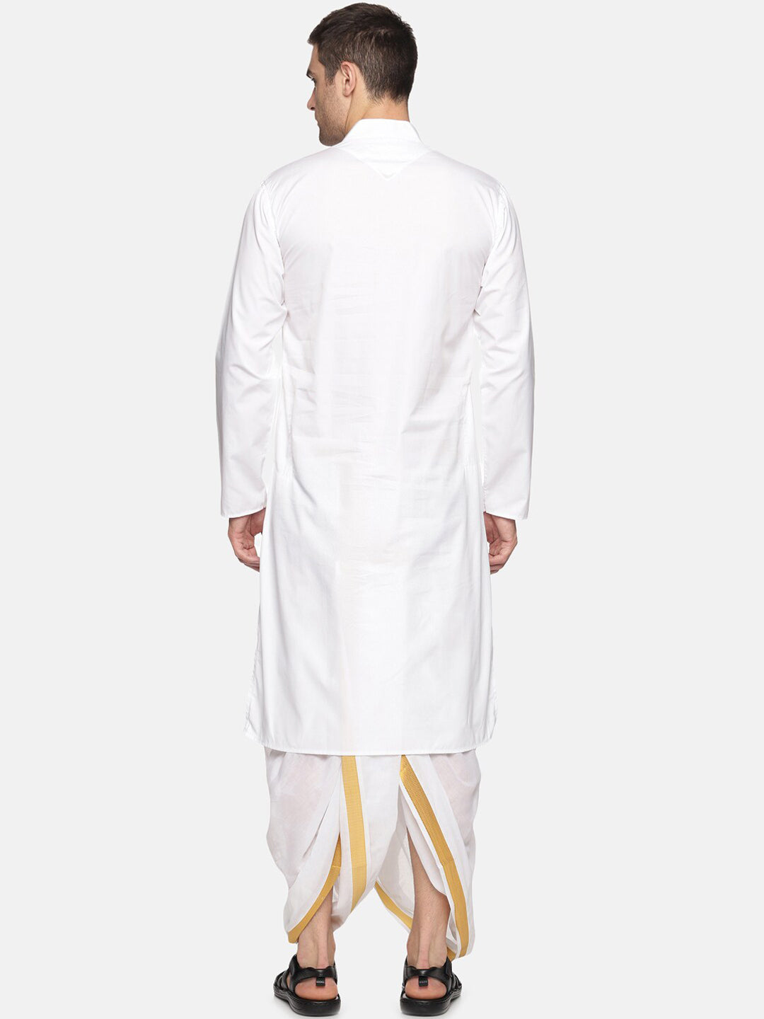 Sethukrishna Men White Pure Cotton Kurta with Pyjamas