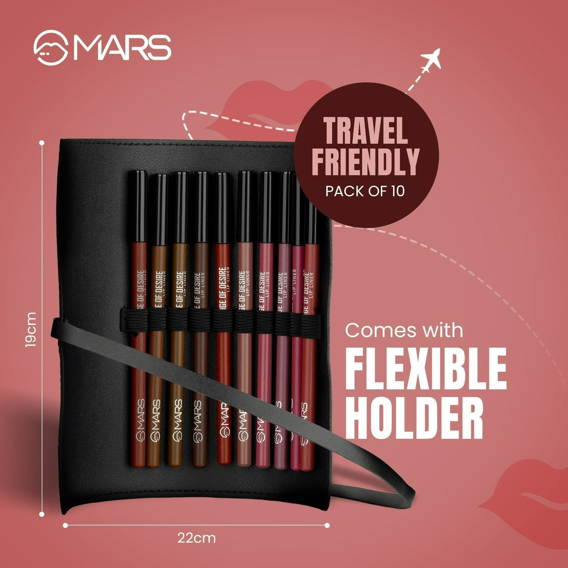 MARS Cosmetics Edge of Desire Lip Liner With Holder - Set A 