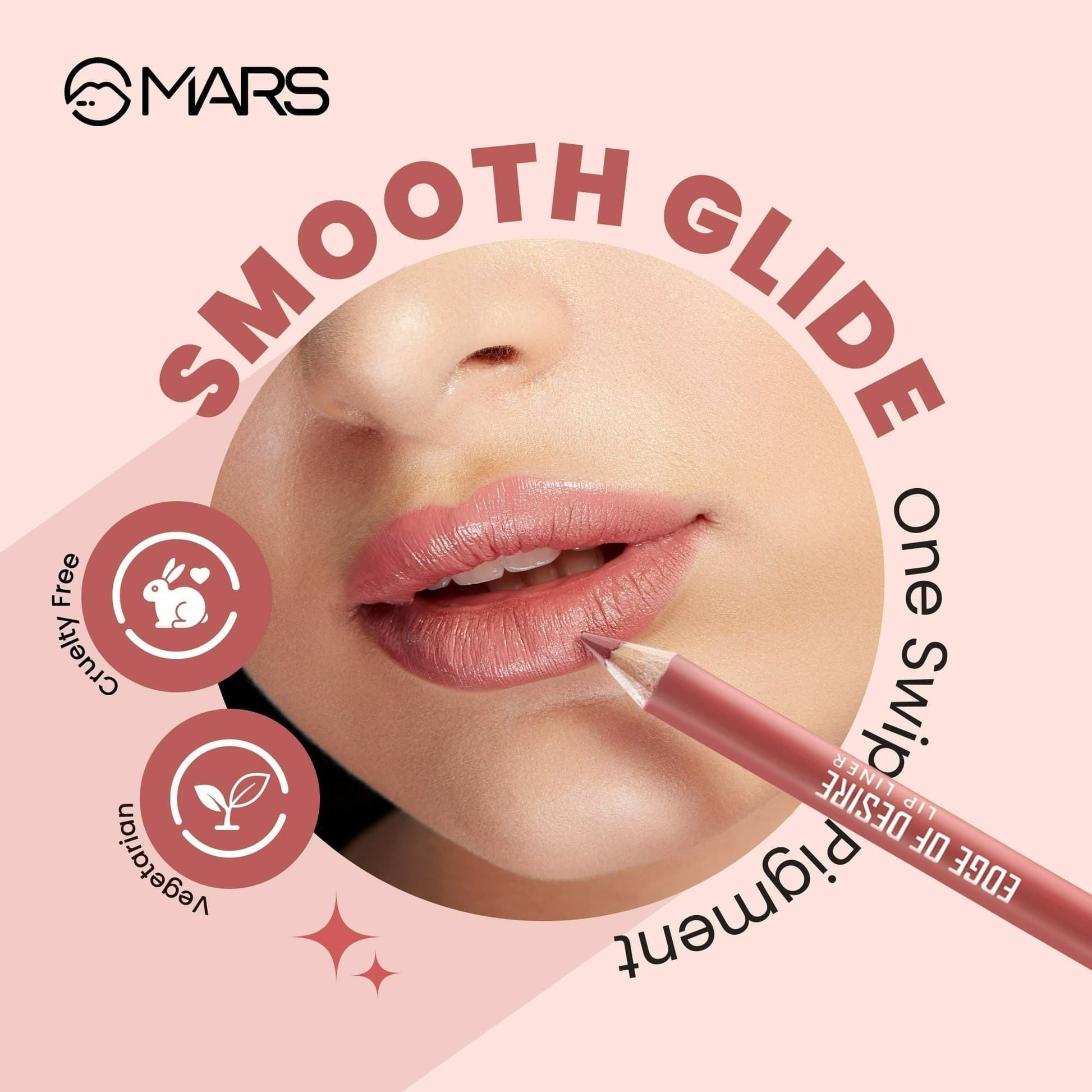 MARS Cosmetics Edge of Desire Lip Liner With Holder - Set A 