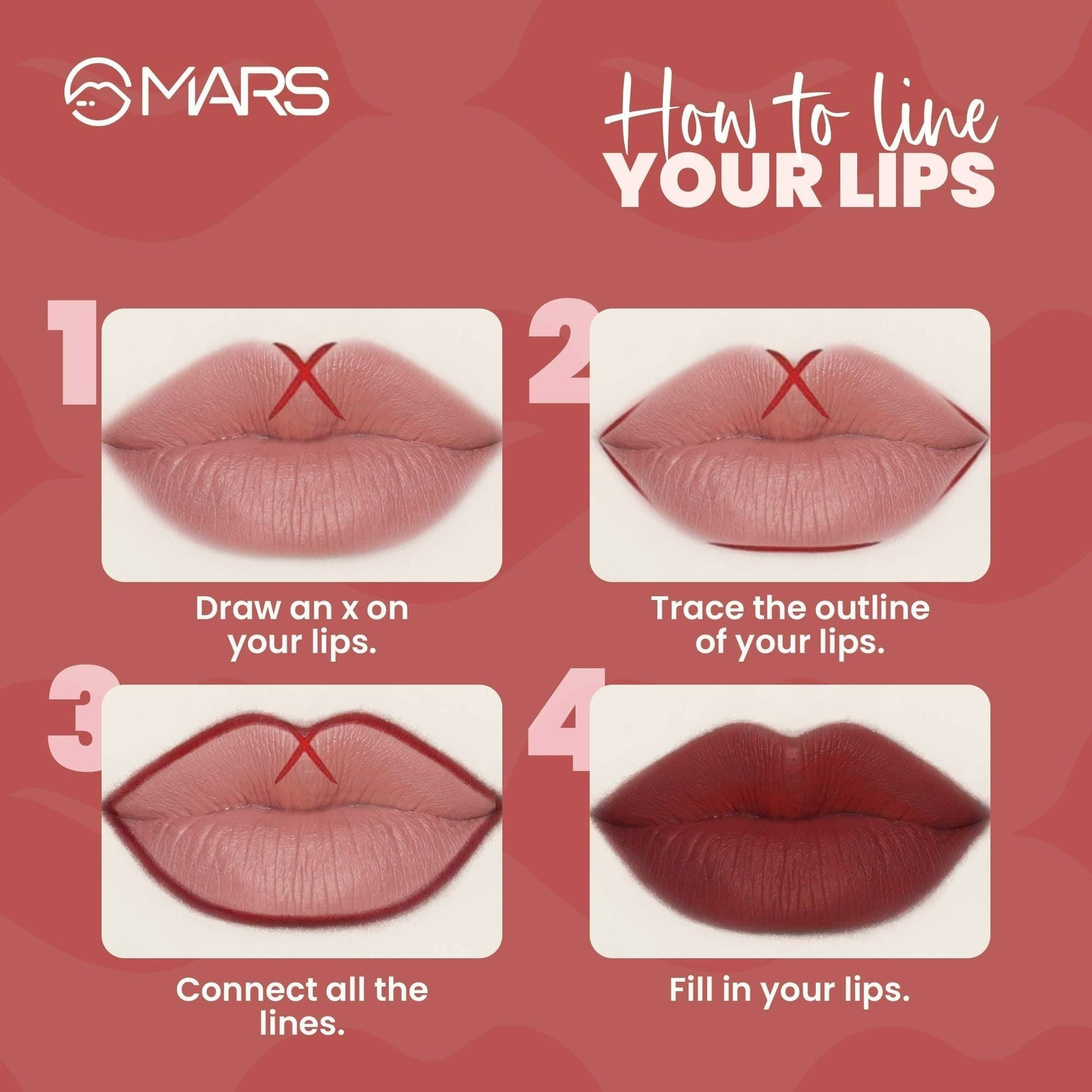 MARS Cosmetics Edge of Desire Lip Liner With Holder - Set A 