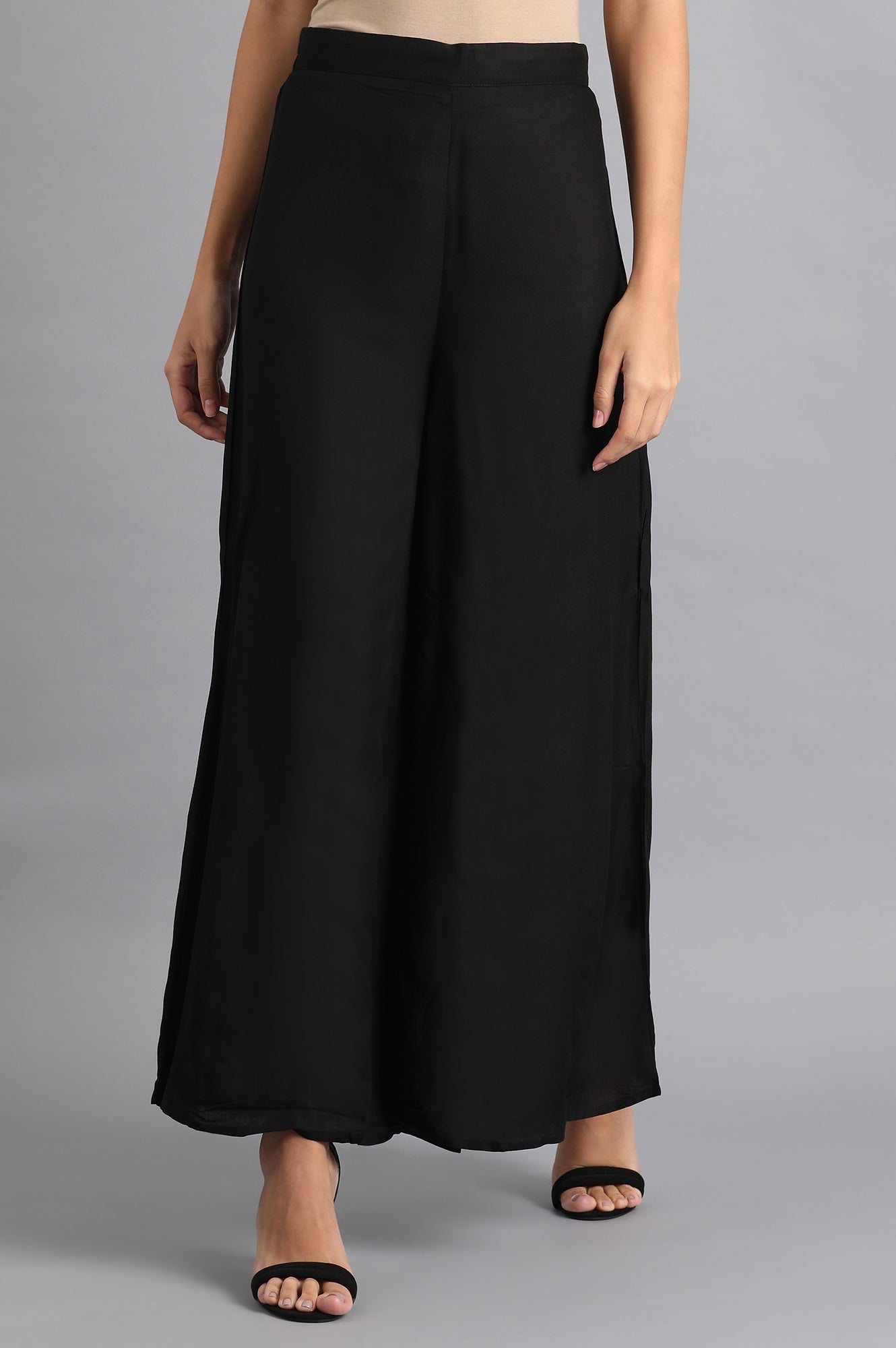 W for Woman Black Flared Pants