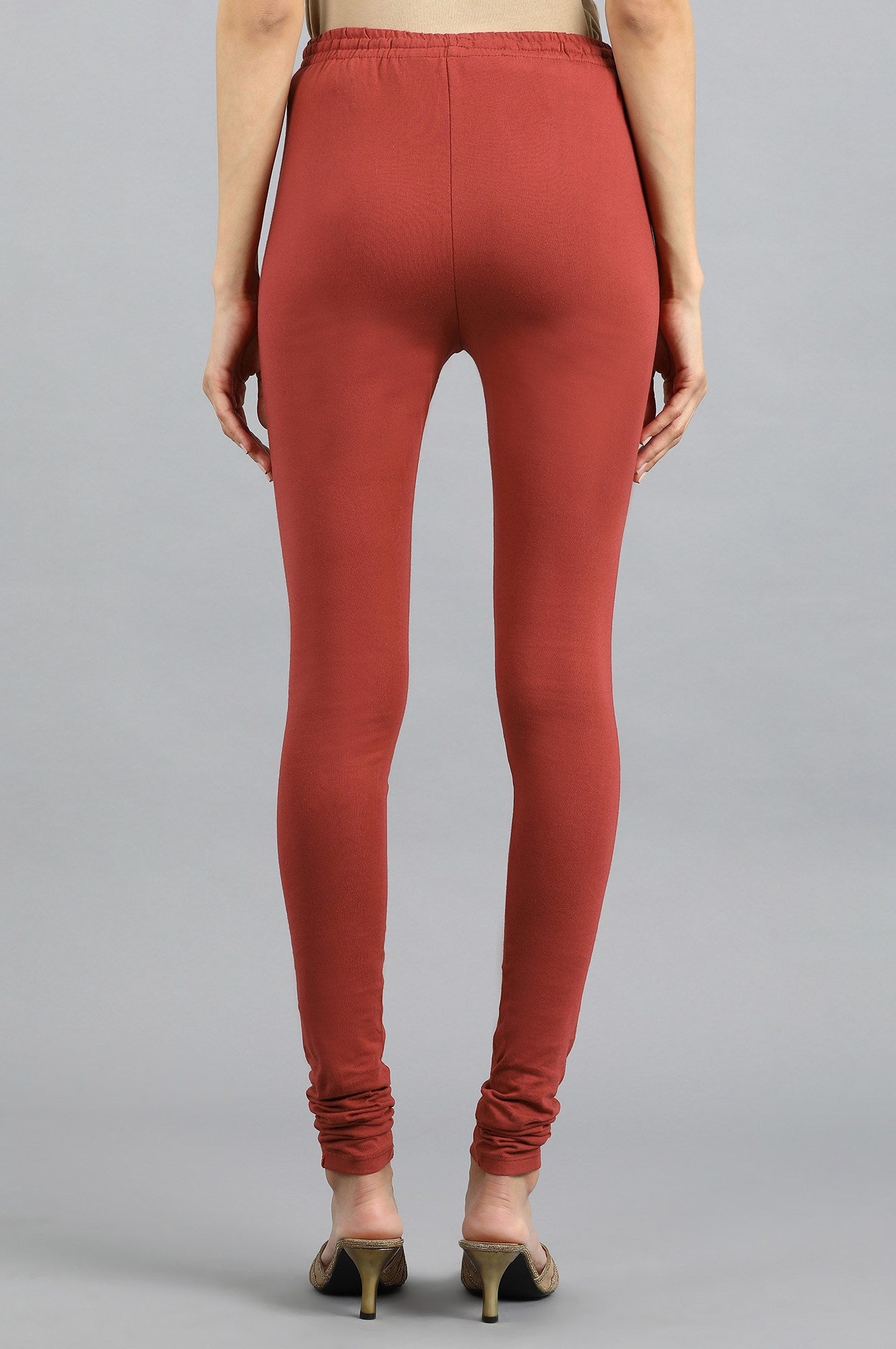 W for Woman Red Knitted Churidar