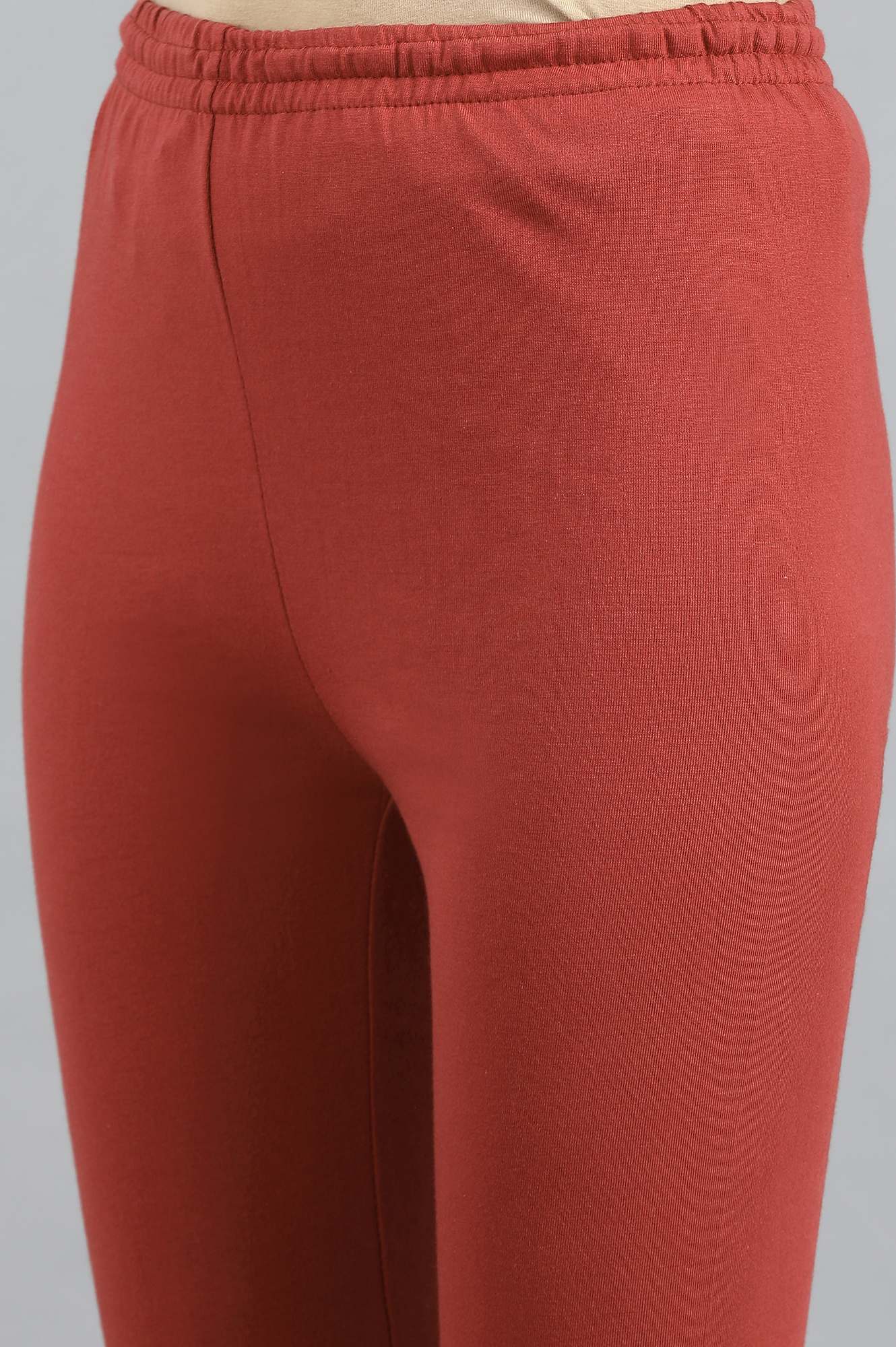 W for Woman Red Knitted Churidar