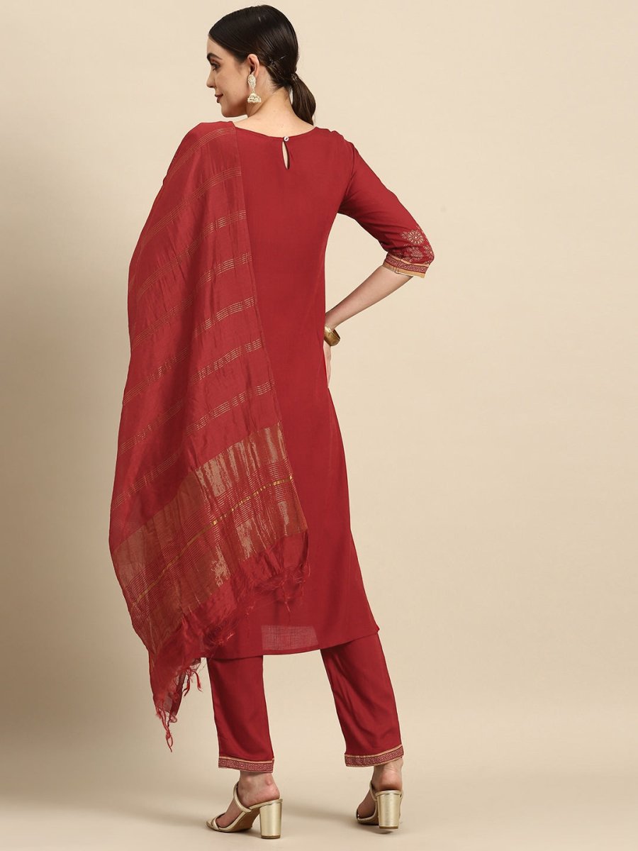 All About You Ethnic Motifs Print Kurta with Trousers & With Dupatta