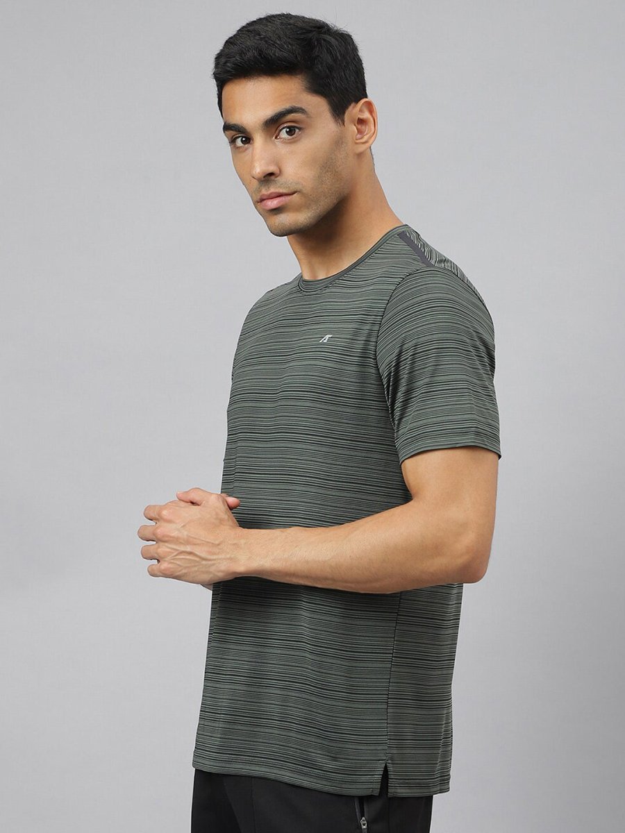 Alcis Men Stretch-X Anti-Static Slim-Fit Round Neck Running T-Shirt 