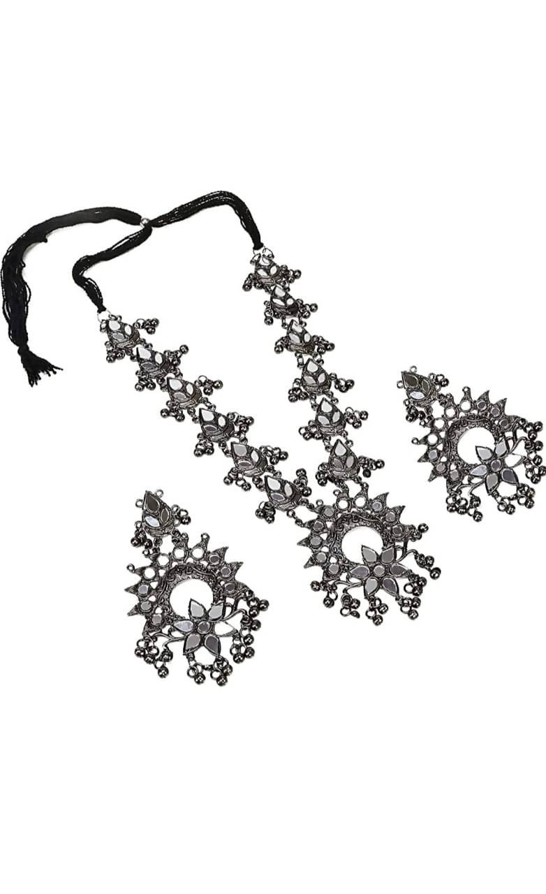Mominos Fashion Traditional Mirror Design Necklace Set Mangalsutra - Grab2buy