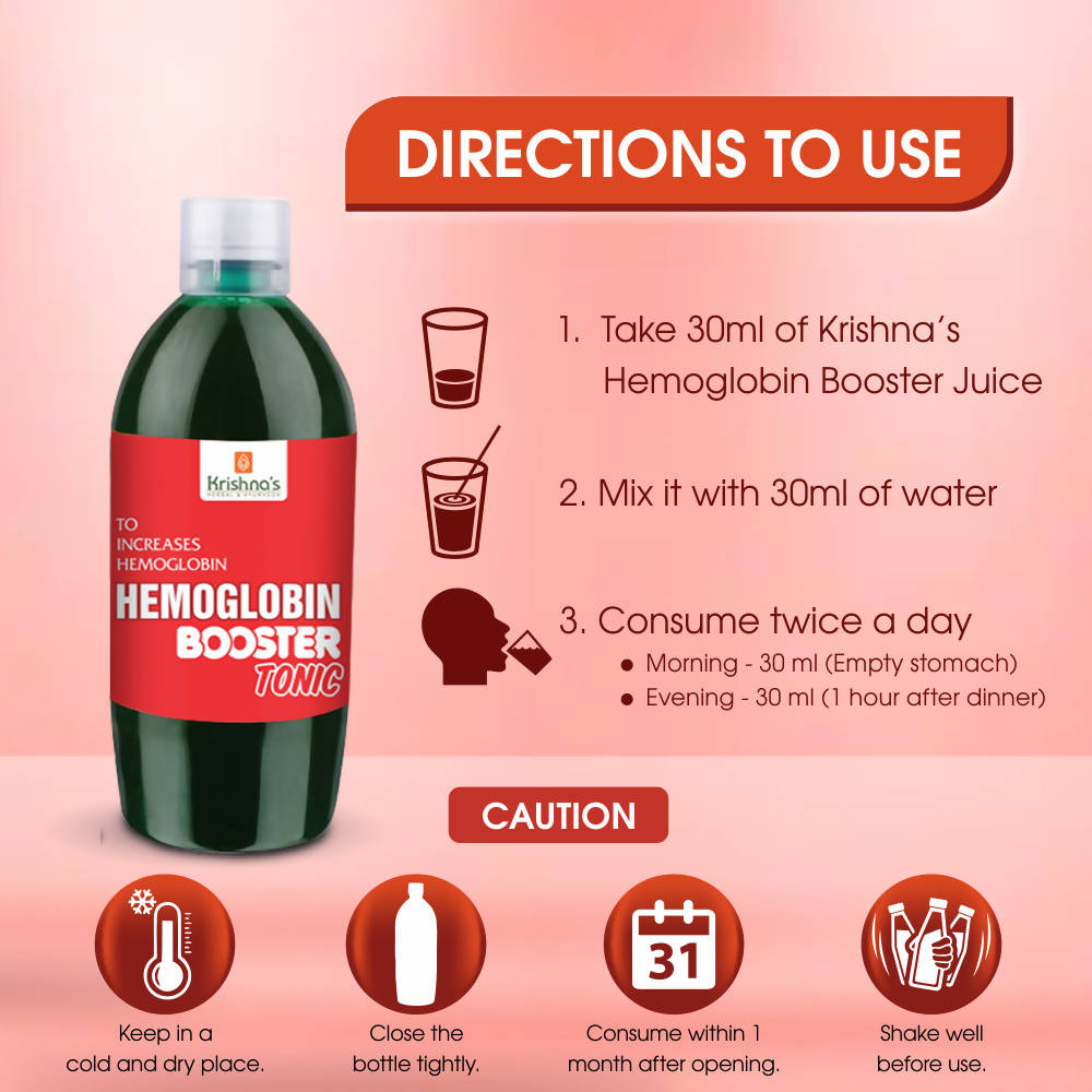 Krishna's Herbal & Ayurveda Hemoglobin Booster Tonic 