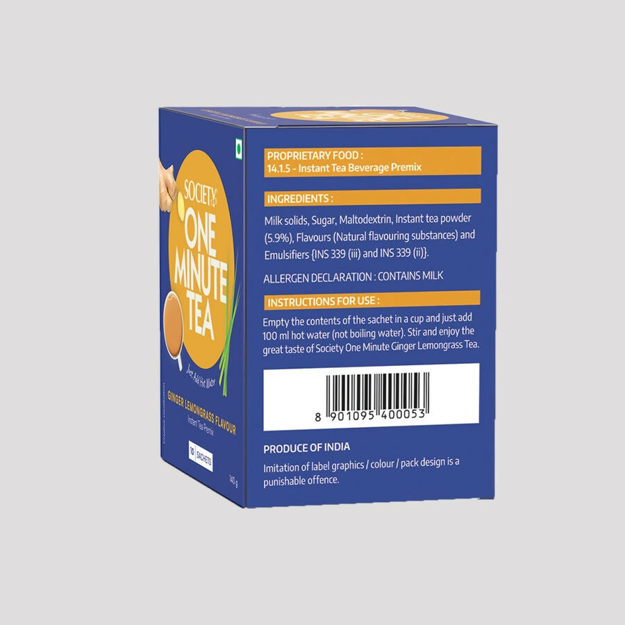 Society OMT Elaichi & OMT Ginger Lemongrass Flavour Tea Premix Combo 