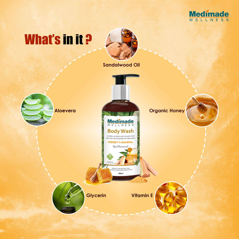 Medimade Wellness Honey & Sandal Body Wash