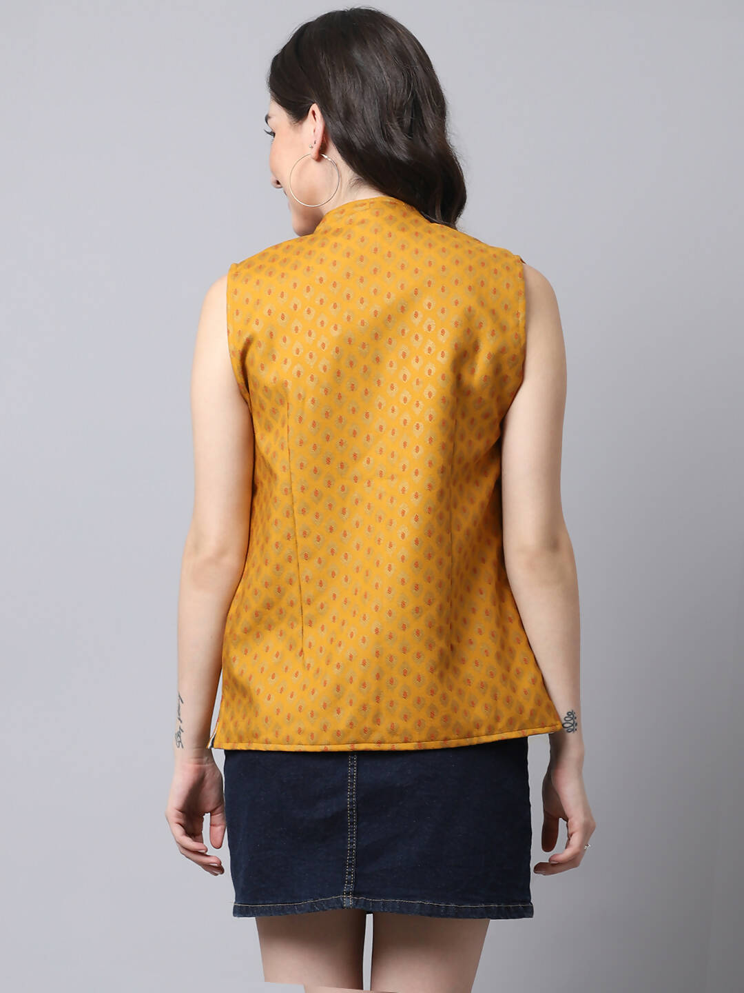 Even Apparels Multi Viscose Rayon Open Front Women's Waistcoat