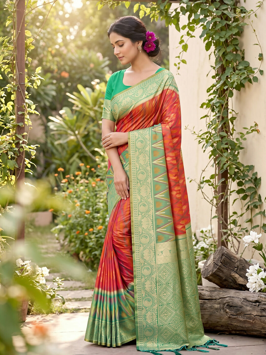 Shree Shyam Fashion Mustard Soft Silk Saree