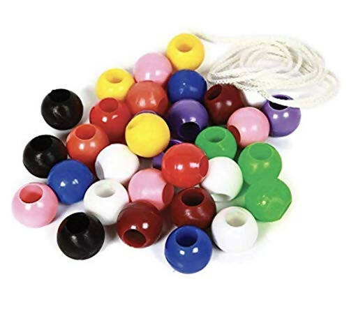 Kipa 72 Pieces Big Size Plastic Counting Beads Fun Puzzle Game for Kids, Multicolor Play with Fun