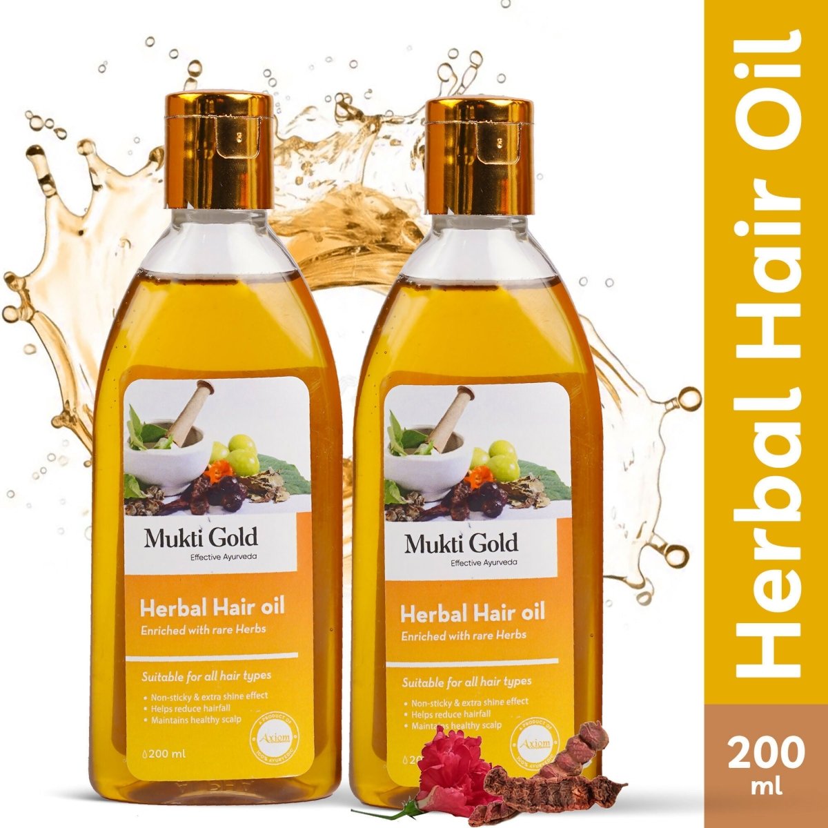 Axiom Mukti Gold Herbal Hair Oil 
