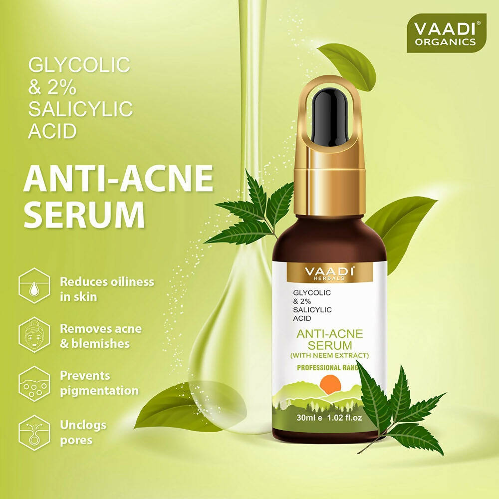 Vaadi Herbals Anti-Acne Serum With Glycolic & 2% Salicylic Acid  Grab2Buy Vaadi Herbals Grab2Buy