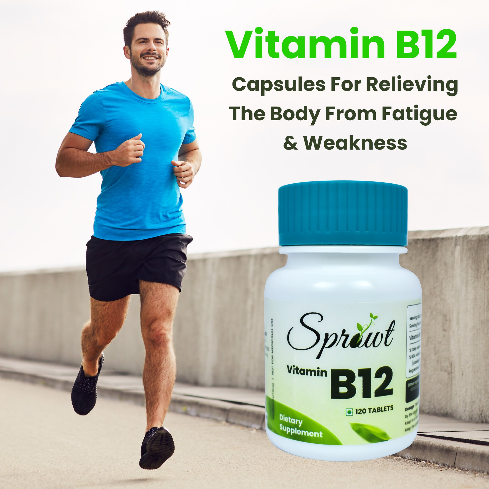 Sprowt Plant Based Vitamin B12 Tablets - Grab2buy
