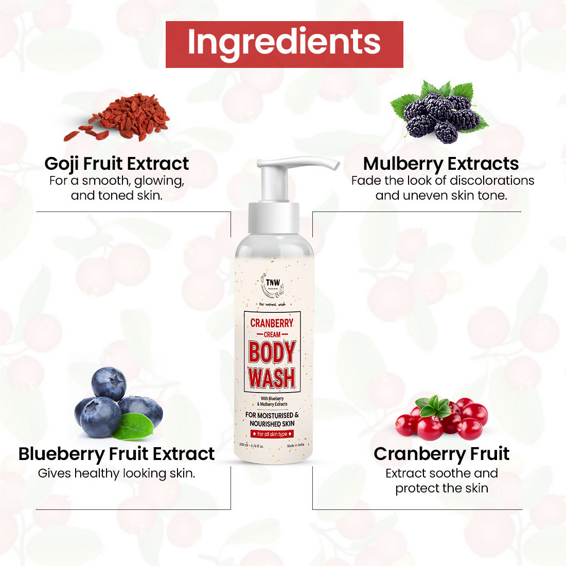 The Natural Wash Cranberry Cream Body Wash  Grab2Buy The Natural Wash Grab2Buy