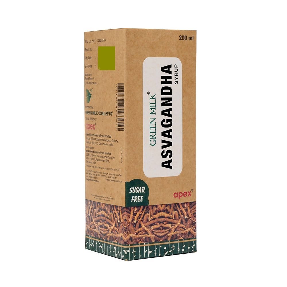 Apex Ayurvedic Green Milk Asvagandha Syrup  Grab2Buy Apex Grab2Buy
