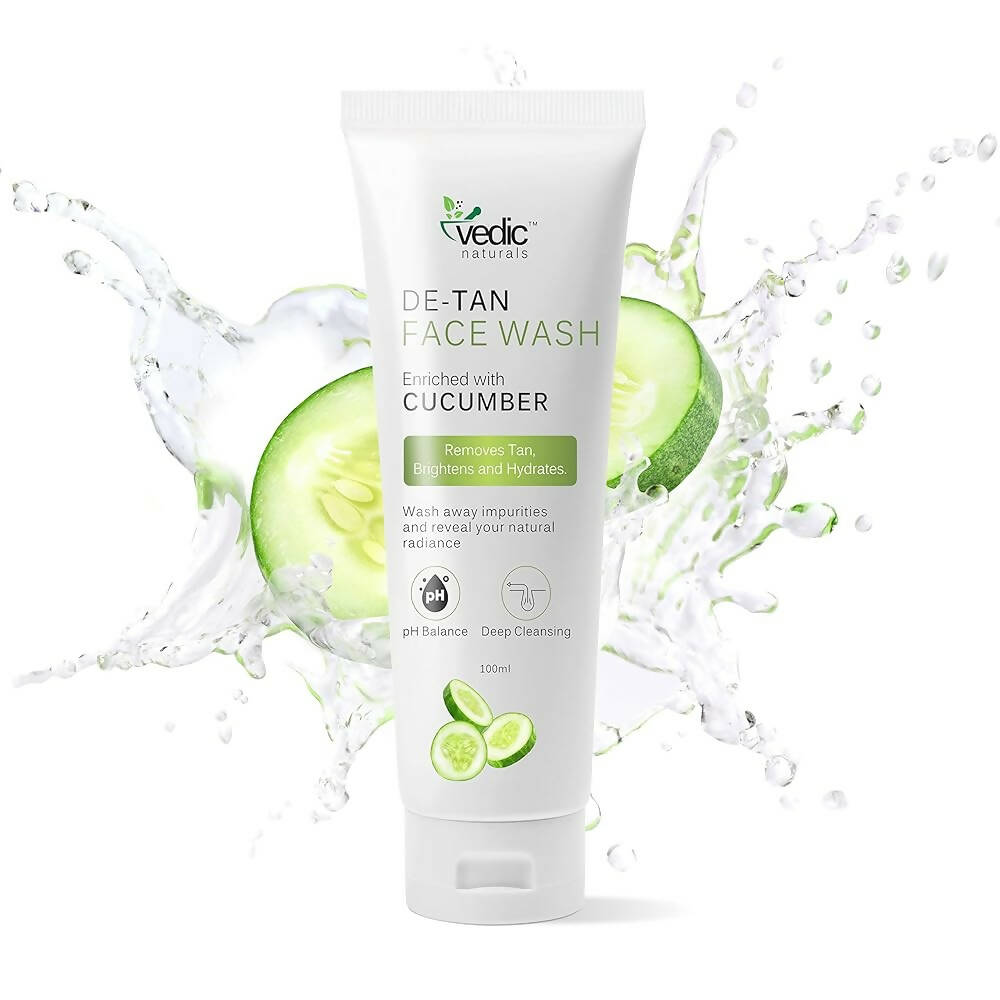 Vedic Naturals Cucumber De Tan Face Wash  Grab2Buy Vedic Naturals Grab2Buy