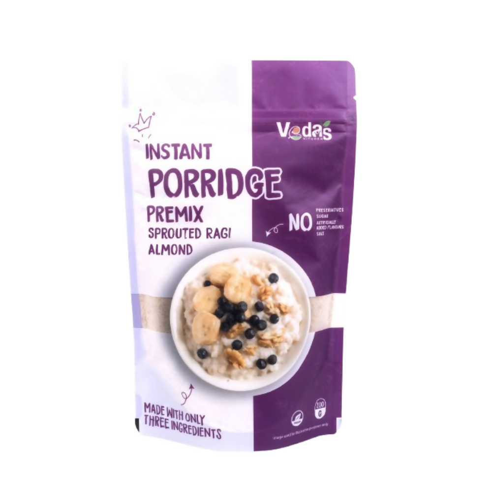 Vedas Kitchen Sprouted Ragi Almond Instant Porridge  Grab2Buy Vedas Kitchen Grab2Buy