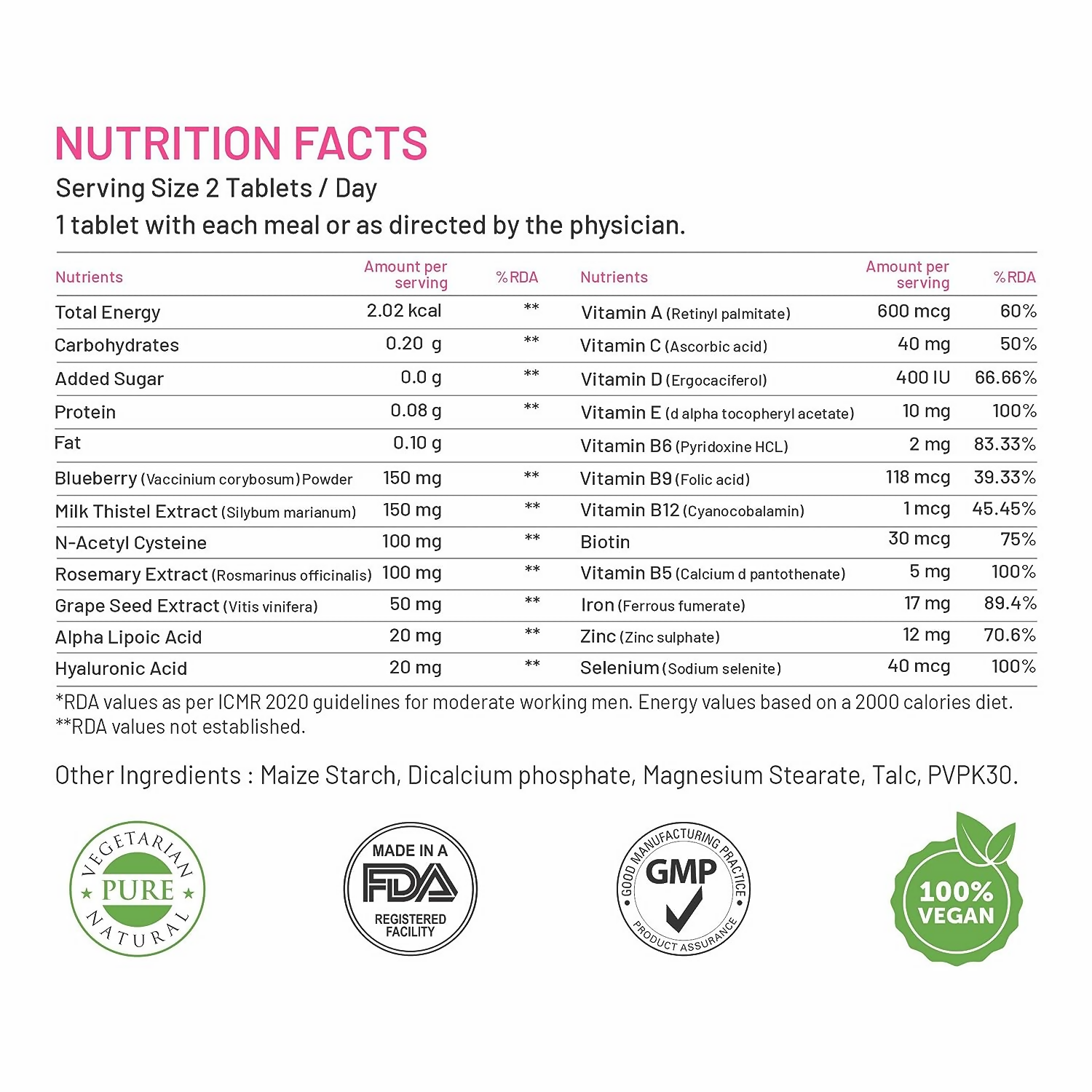 Bliss Welness Skin Multivitamin Tablets 
