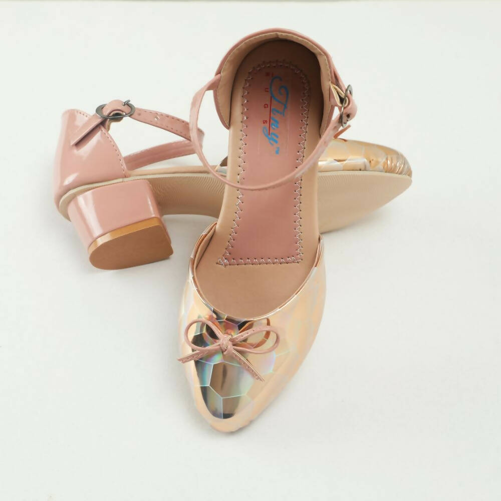 Tiny Bugs Girls Party Wear Ballerinas Heels - Peach  Grab2Buy Tiny Bugs Grab2Buy