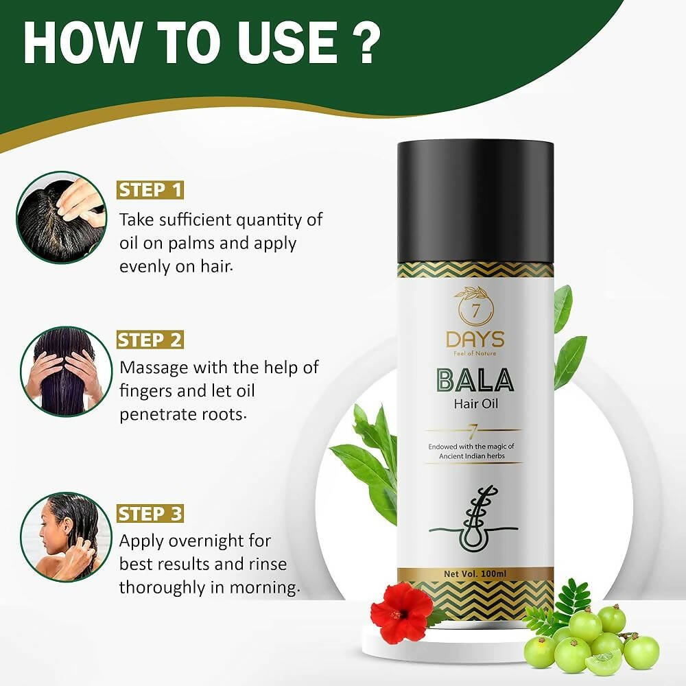 7 Days Bala Hair Oil For Promotes Hair Growth 