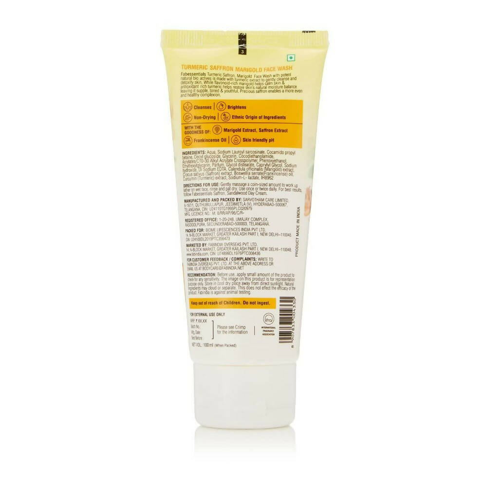 Fabessentials Turmeric Saffron Marigold Face Wash - Grab2buy