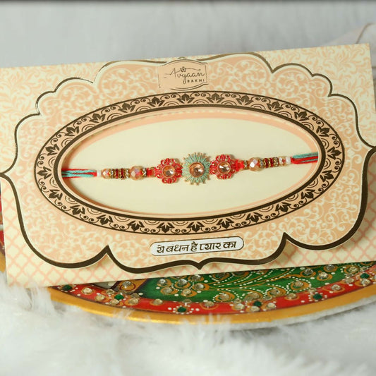 Indianvibez Designer Stone Rakhi