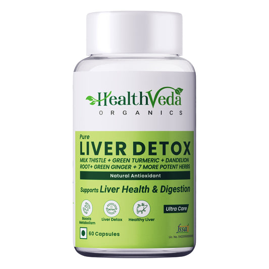 Health Veda Organics Plant Based Liver Detox Capsules 
