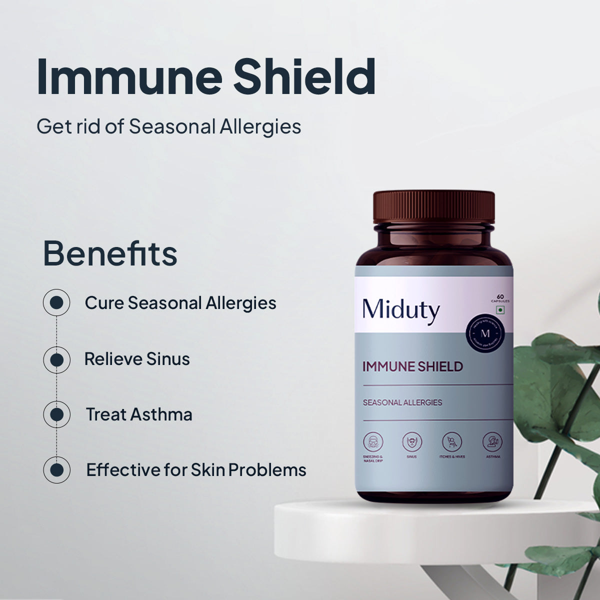 Miduty by Palak Notes Immune Shield Seasonal Allergies Capsules - Grab2buy