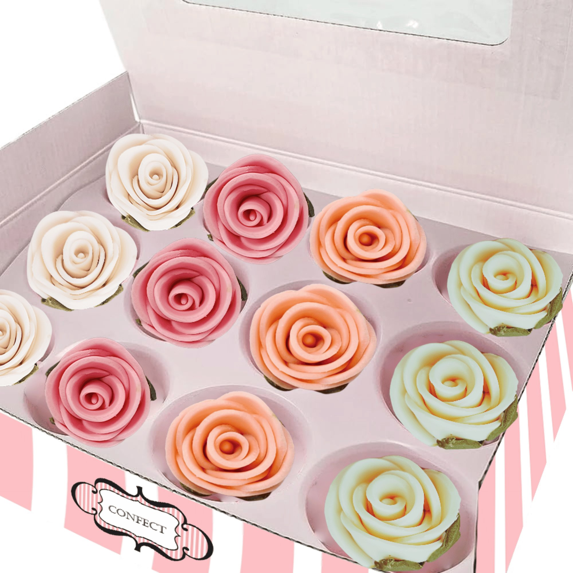 Confect Ombre- 3 | Edible Sugar Roses Topper