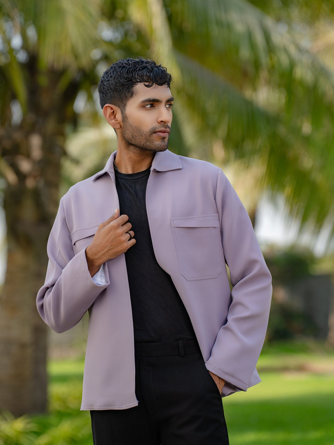 The Regal Layer Lavender Shacket by Hilo Design  Grab2Buy Hilo Design Grab2Buy