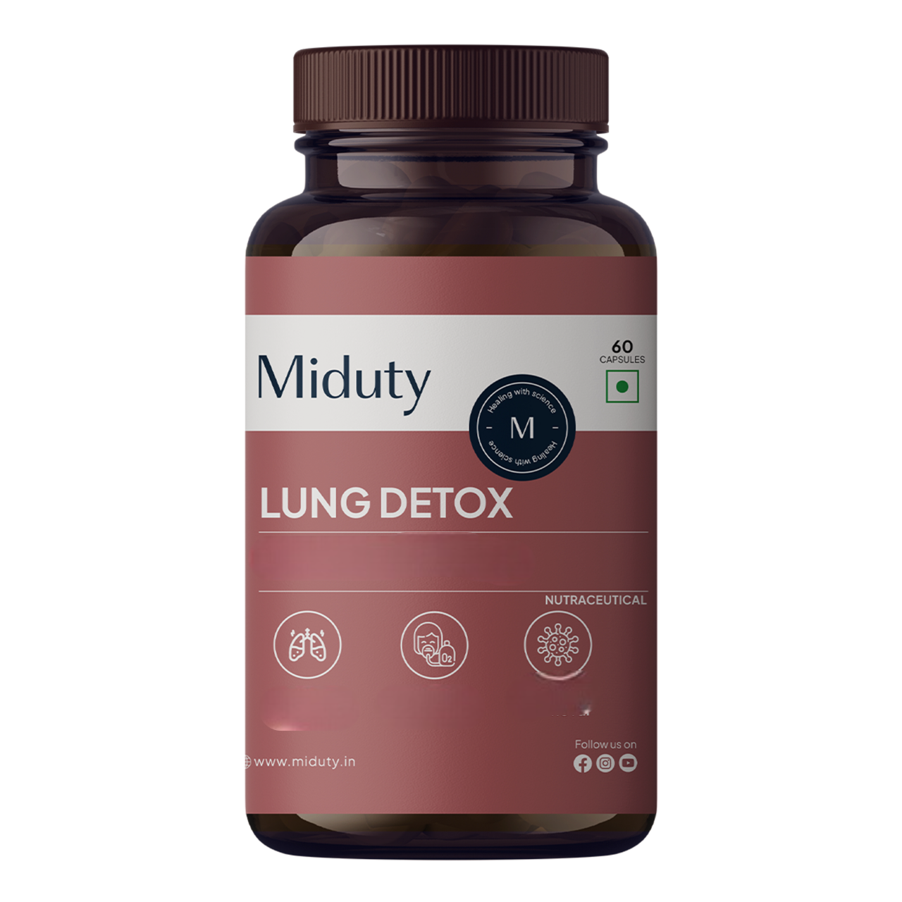 Miduty by Palak Notes Lung Detox Cleanse Supplement Capsules 