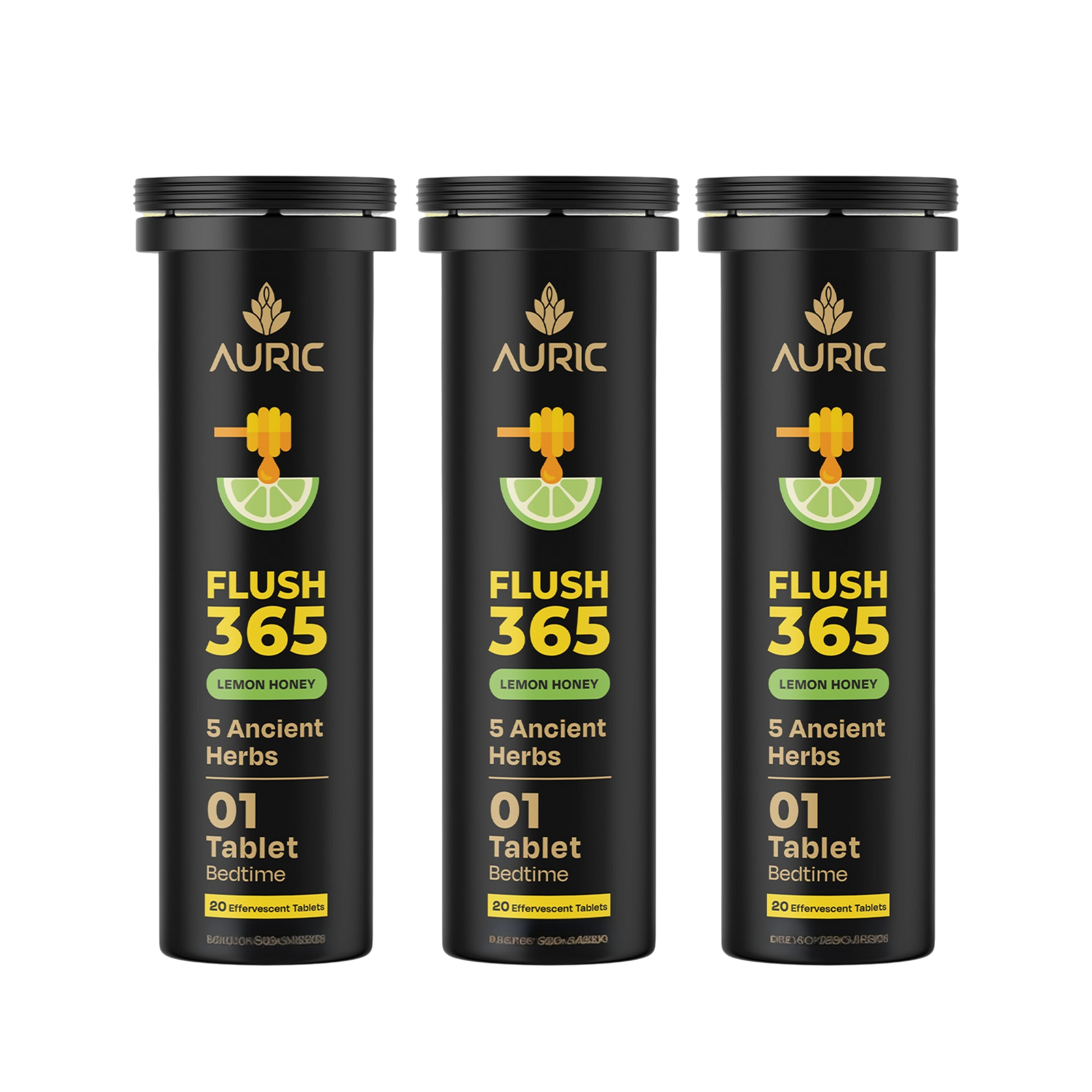 Auric Flush365 Tablets | Honey Lemon Flavour